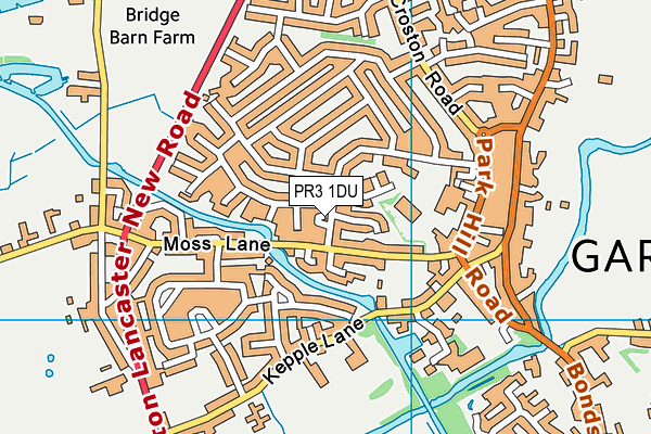 PR3 1DU map - OS VectorMap District (Ordnance Survey)