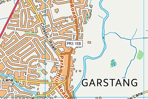 Garstang Football, Cricket & Tennis Clubs map (PR3 1EB) - OS VectorMap District (Ordnance Survey)