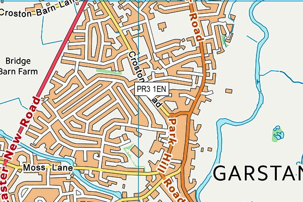 PR3 1EN map - OS VectorMap District (Ordnance Survey)