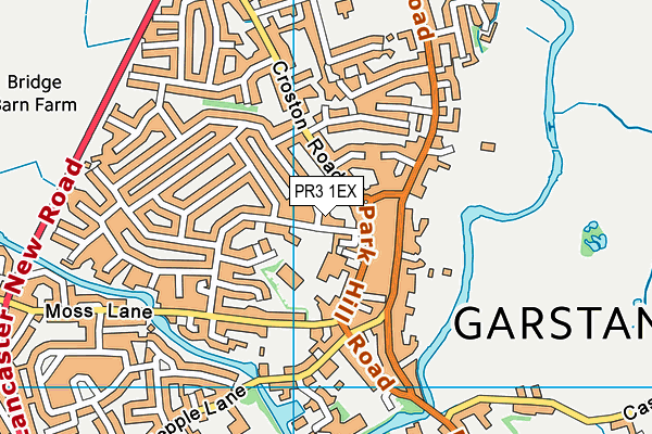 PR3 1EX map - OS VectorMap District (Ordnance Survey)