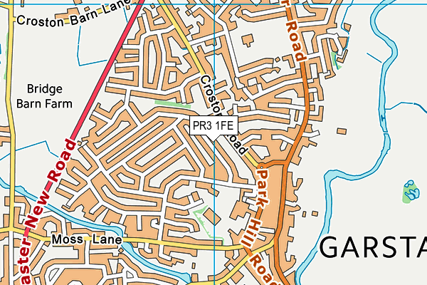 PR3 1FE map - OS VectorMap District (Ordnance Survey)