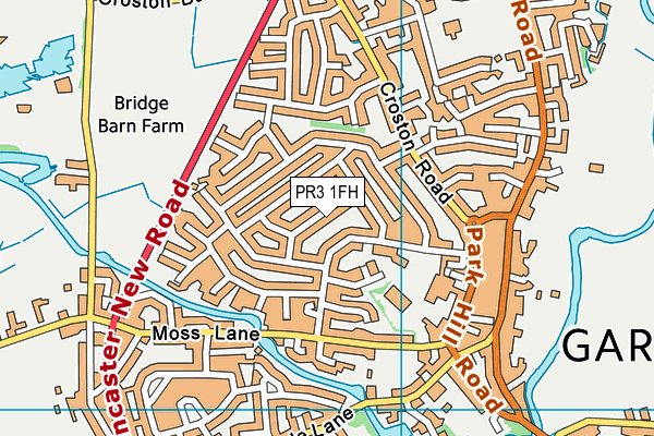 PR3 1FH map - OS VectorMap District (Ordnance Survey)