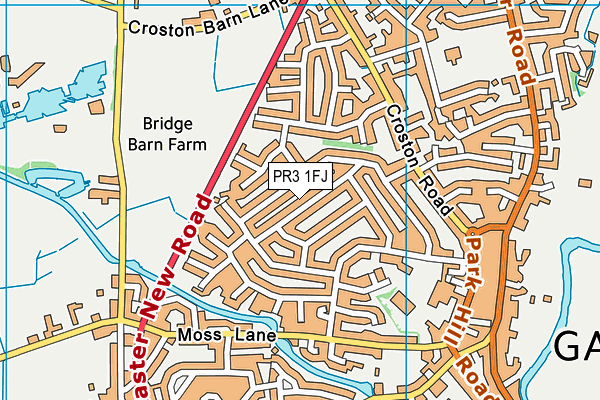 PR3 1FJ map - OS VectorMap District (Ordnance Survey)