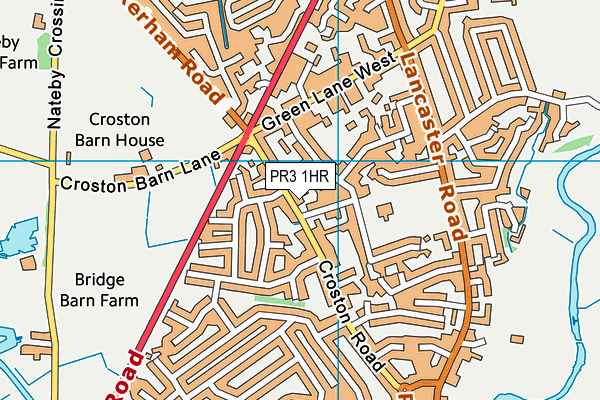 PR3 1HR map - OS VectorMap District (Ordnance Survey)