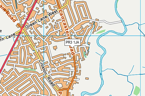 PR3 1JA map - OS VectorMap District (Ordnance Survey)