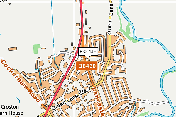 PR3 1JE map - OS VectorMap District (Ordnance Survey)