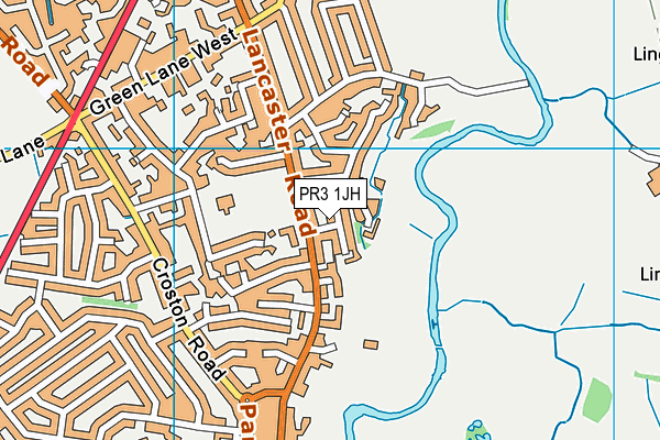 PR3 1JH map - OS VectorMap District (Ordnance Survey)
