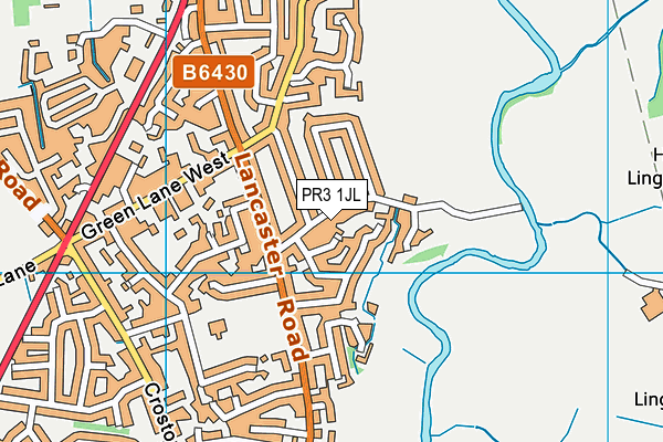 PR3 1JL map - OS VectorMap District (Ordnance Survey)