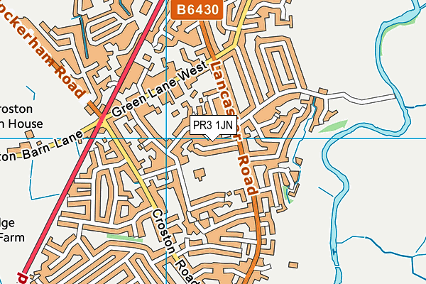 PR3 1JN map - OS VectorMap District (Ordnance Survey)