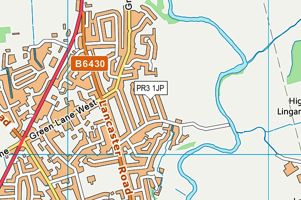 PR3 1JP map - OS VectorMap District (Ordnance Survey)
