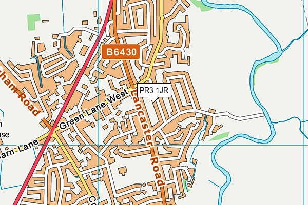 PR3 1JR map - OS VectorMap District (Ordnance Survey)