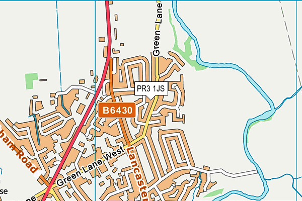 PR3 1JS map - OS VectorMap District (Ordnance Survey)