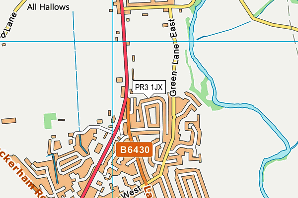 PR3 1JX map - OS VectorMap District (Ordnance Survey)