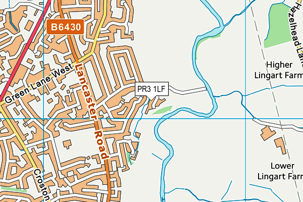 PR3 1LF map - OS VectorMap District (Ordnance Survey)