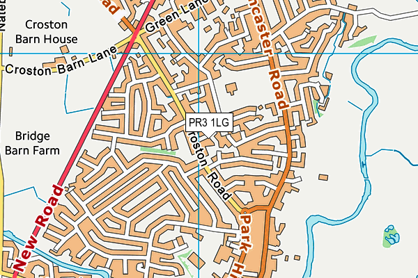 PR3 1LG map - OS VectorMap District (Ordnance Survey)