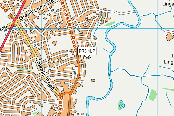 PR3 1LP map - OS VectorMap District (Ordnance Survey)