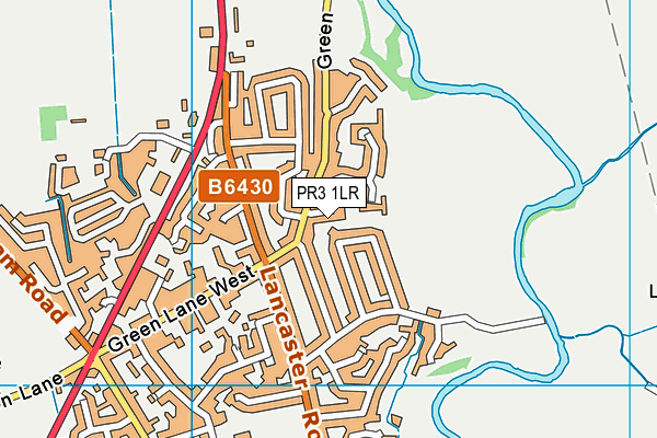 PR3 1LR map - OS VectorMap District (Ordnance Survey)