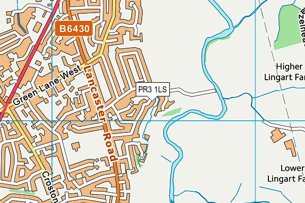 PR3 1LS map - OS VectorMap District (Ordnance Survey)