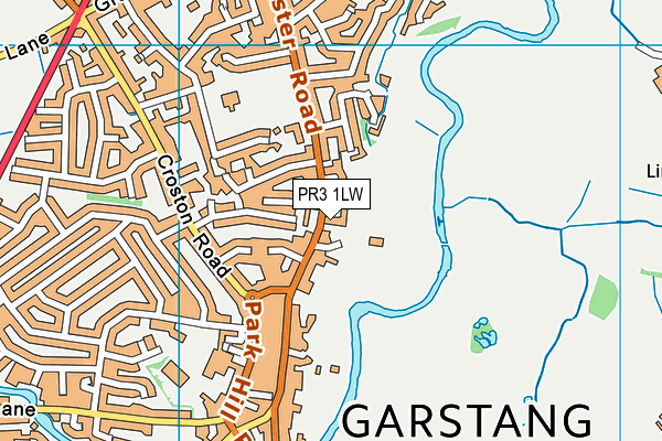 PR3 1LW map - OS VectorMap District (Ordnance Survey)