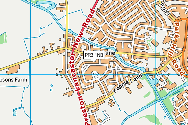 PR3 1NB map - OS VectorMap District (Ordnance Survey)