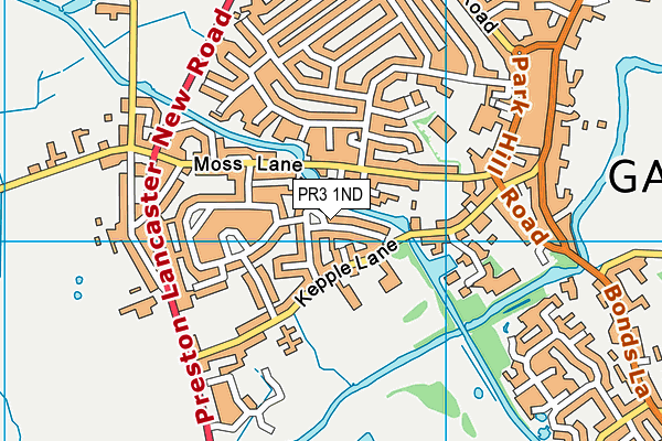 PR3 1ND map - OS VectorMap District (Ordnance Survey)