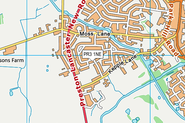 PR3 1NE map - OS VectorMap District (Ordnance Survey)