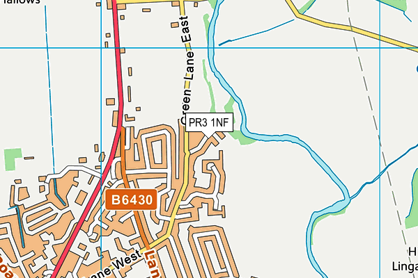 PR3 1NF map - OS VectorMap District (Ordnance Survey)