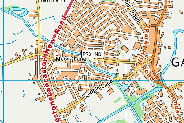 PR3 1NG map - OS VectorMap District (Ordnance Survey)