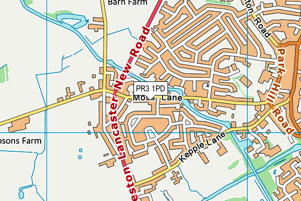 PR3 1PD map - OS VectorMap District (Ordnance Survey)