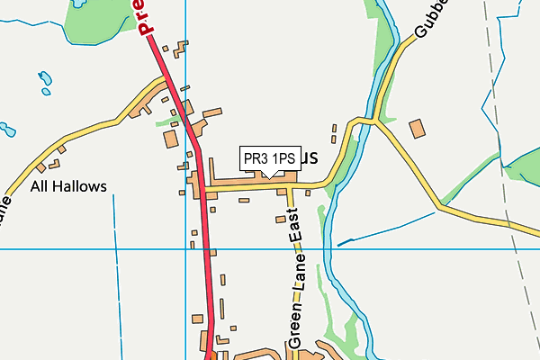 PR3 1PS map - OS VectorMap District (Ordnance Survey)