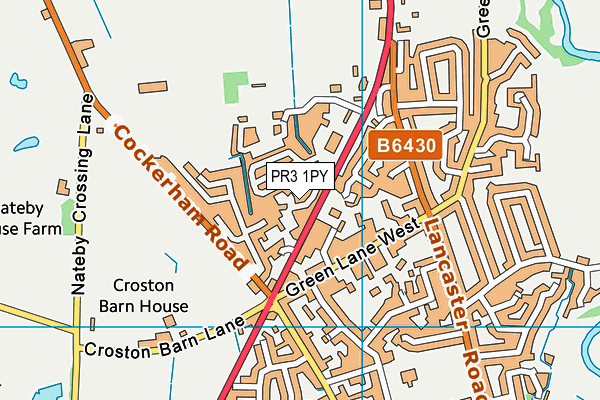 PR3 1PY map - OS VectorMap District (Ordnance Survey)