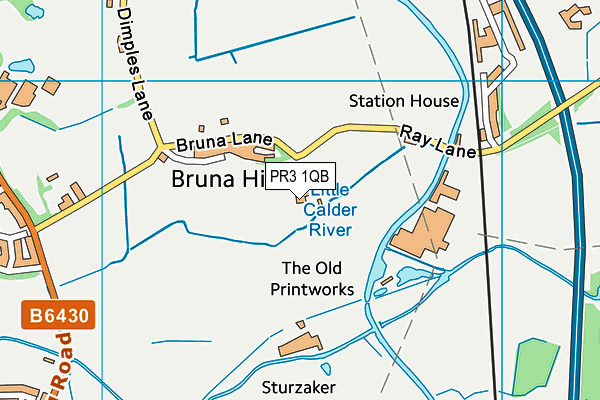 Brooklands Spa Retreat (Closed) map (PR3 1QB) - OS VectorMap District (Ordnance Survey)