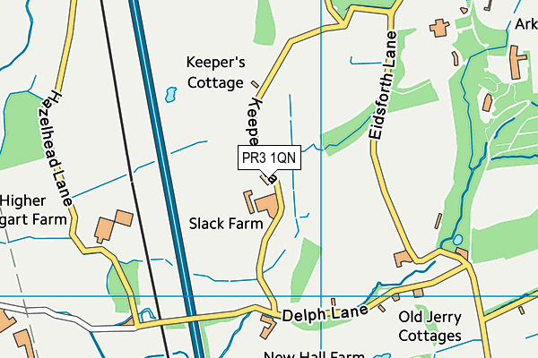 PR3 1QN map - OS VectorMap District (Ordnance Survey)