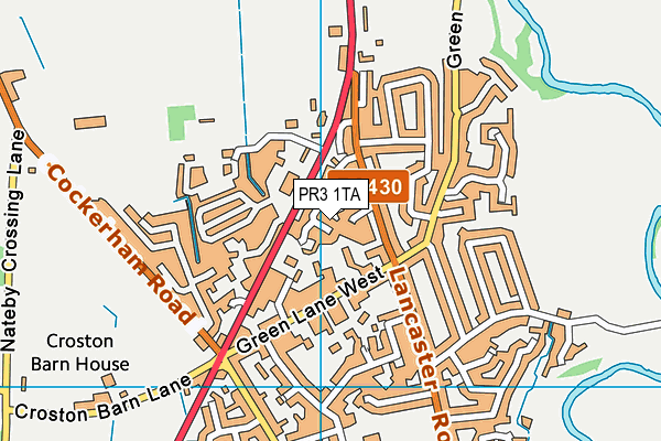 PR3 1TA map - OS VectorMap District (Ordnance Survey)