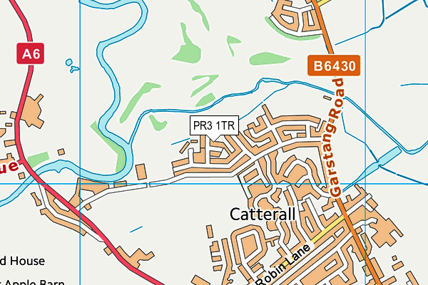 PR3 1TR map - OS VectorMap District (Ordnance Survey)