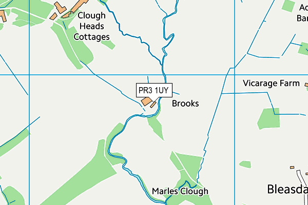 Bleasdale C Of E Primary School (Closed) map (PR3 1UY) - OS VectorMap District (Ordnance Survey)
