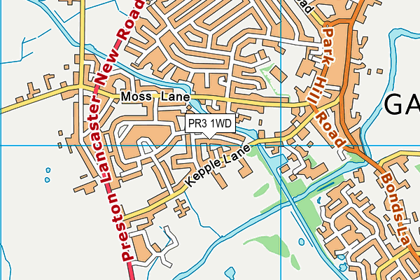 PR3 1WD map - OS VectorMap District (Ordnance Survey)