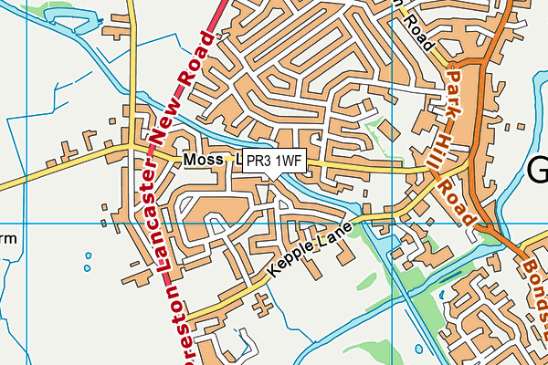PR3 1WF map - OS VectorMap District (Ordnance Survey)