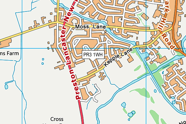 PR3 1WH map - OS VectorMap District (Ordnance Survey)