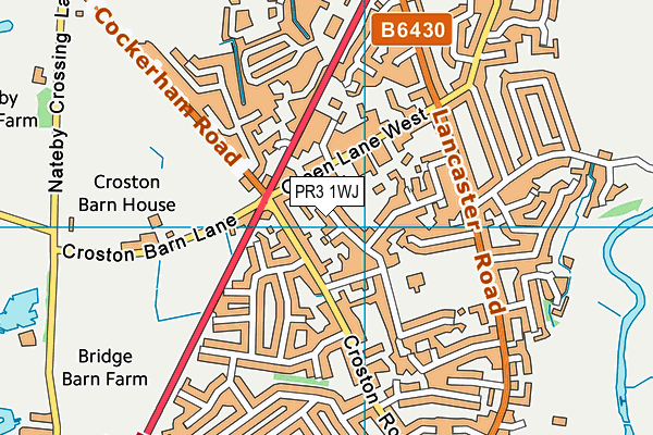 PR3 1WJ map - OS VectorMap District (Ordnance Survey)
