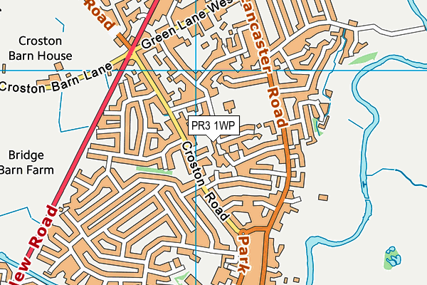 PR3 1WP map - OS VectorMap District (Ordnance Survey)