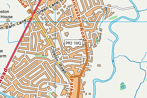 PR3 1WQ map - OS VectorMap District (Ordnance Survey)