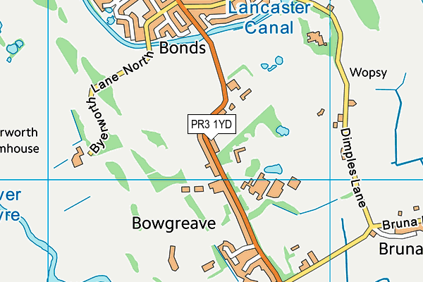 PR3 1YD map - OS VectorMap District (Ordnance Survey)