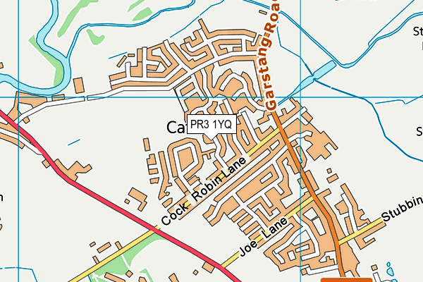 PR3 1YQ map - OS VectorMap District (Ordnance Survey)