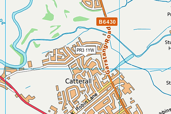 PR3 1YW map - OS VectorMap District (Ordnance Survey)