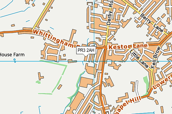PR3 2AH map - OS VectorMap District (Ordnance Survey)