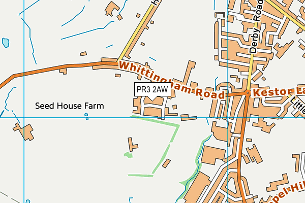 PR3 2AW map - OS VectorMap District (Ordnance Survey)