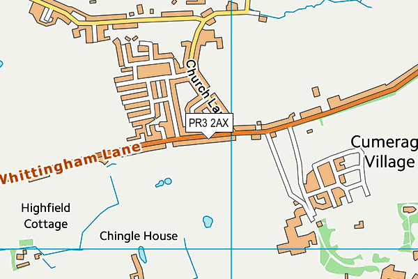 PR3 2AX map - OS VectorMap District (Ordnance Survey)