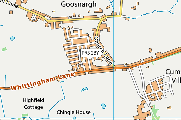 PR3 2BY map - OS VectorMap District (Ordnance Survey)