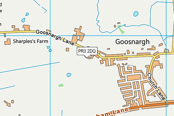 PR3 2DQ map - OS VectorMap District (Ordnance Survey)
